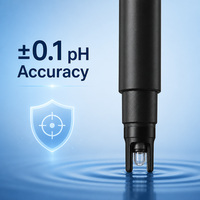 Capteur de pH numérique industriel RS485 0-14pH, analyseur de qualité de l'eau en ligne pour piscine, sortie 4-20mA
