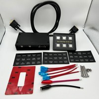 Panel de Control Táctil de 6/8 Grupos DC12V/24V con Caja de Control, Cable VGA, Cinta Adhesiva 3M y Etiqueta para Barcos, Camiones y Autocaravanas