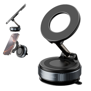 Support magnétique pour téléphone de voiture, réglable à 360°, fixation par ventouse, support magnétique pour téléphone à ventouse pour voiture, surface lisse, salle de sport - Product Image 1