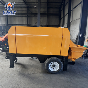 Pompe à béton mobile portable à moteur diesel avec mélangeur automatique, capacité de transport horizontale de 50 m et verticale de 30 m, pour fondations, dalles et tunnels - Product Image 2