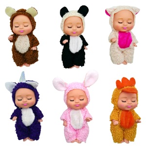 Muñeca de simulación de bebé recién nacido, muñeca de dormir con ropa de animales, venta al por mayor, adecuada para que los niños la jueguen con seguridad. - Product Image 1
