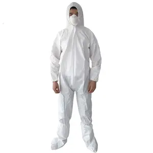 Junlong factory of Disposable Waterproof Coverall with hood and boot for oil and gas