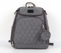 Sac à dos décontracté personnalisé en polyester pour bébé et maternité, sac à couches, sac à langer, sac de maman, peut être accroché à une poussette, pour les sorties, les courses et les excursions