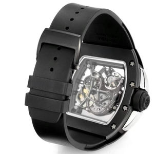 Montre mécanique en céramique noire de luxe RM 061, boîtier transparent personnalisable, montre confortable à porter toute la journée - Product Image 6