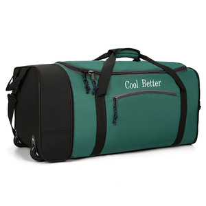 Wholesale Classic Oxford Large Capacity Collapsible Wheeled Travel Tote Foldable Duffel Bag for Gym Sports As Shoulder Bag - Product Image 5