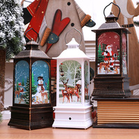 Lanterne musicale de Noël avec lumière de bougie électronique LED, cadeau de Noël souvenir, lampe décorative de bureau à domicile