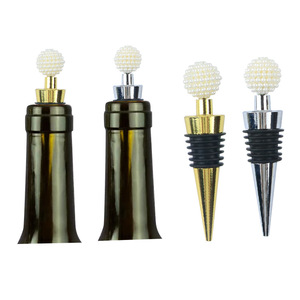European Style Beaded Spherical Wine Bottle Stopper Metal Sealing Champagne Stopper Home Essentials Simple Design - Product Image 5