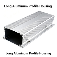 Boîtier en aluminium extrudé sur mesure pour alimentation de circuit imprimé, boîtier électronique en aluminium de type divisé avec patins de montage