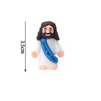 Figur Mini Yesus, Figur Yesus untuk Disimpan di Saku, Hadiah Religius untuk Sekolah Minggu, Pembaptisan, Kerajinan Kristus Penyelamat