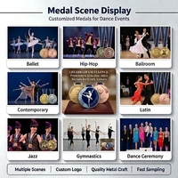Medallas de Baile Personalizadas de Metal Duradero con Relieve Esmaltado, Medallas de Premio para Competencias y Espectáculos de Ballet Clásico
