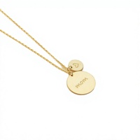 Collier avec pendentif personnalisé gravé pour maman, en acier inoxydable plaqué argent, chaîne à maillons, collier avec nom personnalisé, cadeau OEM ODM