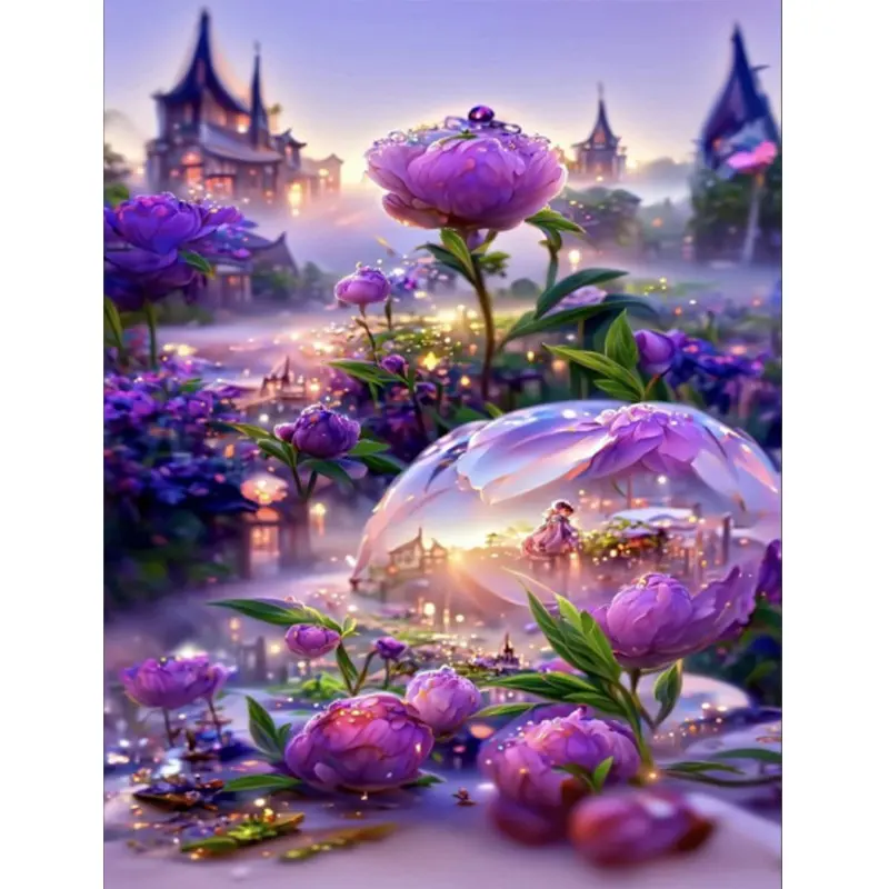 Cristal personnalisé 5d diamant art autocollants peinture kits bricolage fleurs plage paysage ab perceuses diamant peinture perles décoration murale