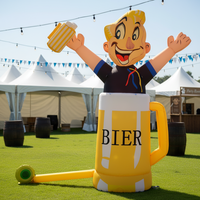 Personnalisé assis sur une tasse de bière grand ballon de poupée gonflable Abraham pour entreprise de location