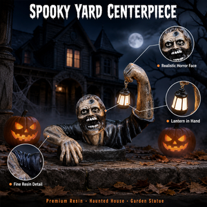 Figura Resina Zombie Decorazione <span class=keywords><strong>Halloween</strong></span> Statua <span class=keywords><strong>Scheletro</strong></span> Ornamento Giardino Creativo Casa - Product Image 3