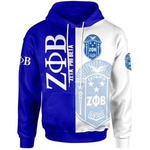 Sudadera con capucha de manga larga de otoño para hombre Zeta Phi Beta Abrigo estampado personalizado con perlas Change the World - Product Image 5