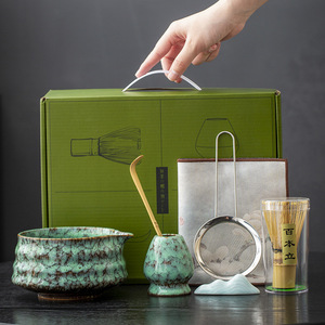 Set Tradizionale Giapponese per Tè Matcha con Ciotola in Ceramica, Strumenti per la Preparazione del Tè e Frusta per Matcha - Product Image 3