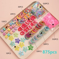 Ensemble d'accessoires pour cheveux pour bébés filles, 780 pièces/boîte, design mixte, petits élastiques pour cheveux, bandeaux, pinces à cheveux, barrettes BB