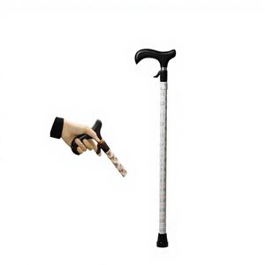 Bastón de Aluminio Resistente con Botón de Presión, Punta de Goma y Mango en T, Capacidad de 250 Libras - Product Image 1