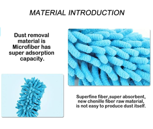منفضة مايكروفايبر قابلة للغسل منفضة تنظيف قابلة للفصل مع منفضة قابلة للغسل لأثاث السيارة مع عمود طويل - Product Image 4