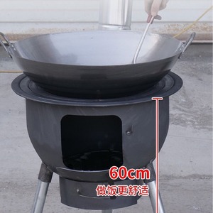 Estufa de Leña para Exteriores Zhucheng, Hierro Fundido, 43cm 48cm 52cm 63cm 68cm 73cm, Diseño Rústico Portátil, Independiente - Product Image 2