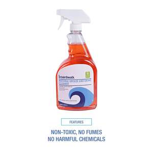 Boardwalk 37612 Paquete de 12 Botellas de Spray Limpiador de Grasa y Suciedad Verde de 32 oz para Manchas de Aceite - Product Image 1