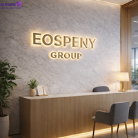 Enseigne LED rétroéclairée 3D personnalisée en or rose avec logo graphique floral, enseigne halo en acier inoxydable pour la réception de salon de beauté et spa