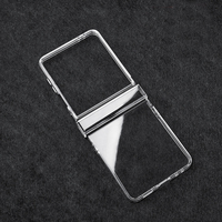 Coque de téléphone rigide transparente en PC pour Samsung Galaxy Z Flip8 Flip7, avec charnière, pour Z Flip 8 7 6 5, étui arrière brillant transparent
