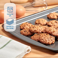 Plaques de cuisson rectangulaires en acier au carbone sans BPA, antiadhésives, pour biscuits, vente en gros sur mesure