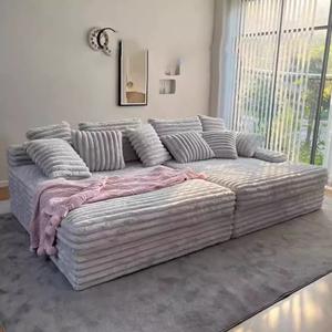 الأكثر مبيعًا أريكة مضغوطة على شكل L تصميم كلاسيكي متعدد الوظائف شقة غرفة معيشة - Product Image 5