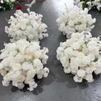 Bola Bunga Sutra Berkualitas Tinggi F-FC022, Dekorasi Tengah Meja Mewah, Bola Bunga Sutra Buatan untuk Dekorasi Pernikahan