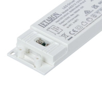 LETARON Transformador de Salida Única 220V 12V 1-50W Impermeable IP44, Fuente de Alimentación LED Super Delgada para Iluminación de Espejos de Baño
