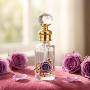 Botella de Perfume Portátil con Diseño de Rosas al Estilo Árabe, Botella de Perfume para Viaje con Dispensador de Aceite Esencial - Product Image 2