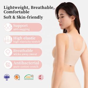 Reggiseno da Donna Senza Cuciture Push-up Traspirante Confortevole con Taglio Laser Imbottito Antiscivolo di Alta Qualità - Product Image 3