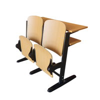 Chaise d'auditorium en bois au design moderne personnalisé, avec revêtement en tissu et alliage d'aluminium, pliable, pour salle de conférence universitaire et utilisation scolaire/salles à manger