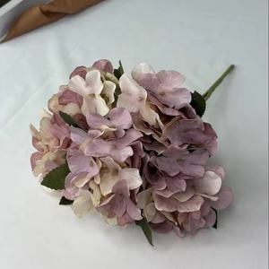 热销52色人造丝绣球花5头春秋季系列颜色派对家居婚庆装饰 - Product Image 5