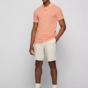 Conjunto de 2 piezas de verano informal de moda: Camiseta polo estampada de manga corta transpirable y pantalones cortos 100% algodón. - Product Image 3