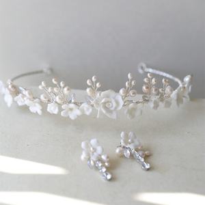 Ins-<span class=keywords><strong>Style</strong></span> Handgefertigte Diademe Braut-Haaraccessoires Haarband Damenschmuck Kopfschmuck für Hochzeit Krone Stirnband - Product Image 4