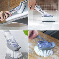 Brosse de nettoyage de cuisine auto-distribuante Matériau PP écologique pour casserole et nettoyage à domicile