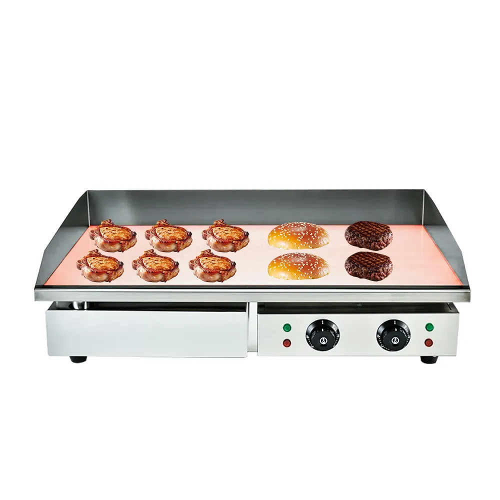 Bestseller Edelstahl Antihaft Hamburger Grill platte Flat Top elektrische Grill platte für Restaurant