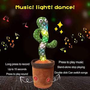 OEM ODM-muñeco de peluche de <span class=keywords><strong>Cactus</strong></span> para niños, muñeco de peluche suave, para cantar canciones, recargable, pequeño, cantidad mínima - Product Image 5