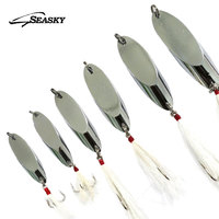 SEASKY hotsales 1OZ chrome mitre coupe sequin métal long shot matériel de pêche leurre unique crochet surf cuillère