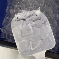 Machine à glaçons en forme de croissant de lune de 136 kg par jour pour bar à café avec refroidissement par air et par eau
