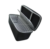 Coque rigide pour B ose Sound Link Mini/Mini 2 haut-parleur à dents bleues avec pochette en maille en silicone souple pour accessoires, noir