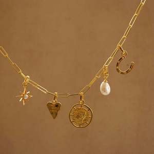 European American Style Stainless Steel Natural Stone Pendant Necklace Heart-Shaped Irregular Zirconium Fashion Pendants Charms - Product Image 3