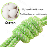 Jouets pour chiens en corde de coton durable à nouer pour chiens de petite/moyenne/grande taille, nettoyage des dents, vente en gros