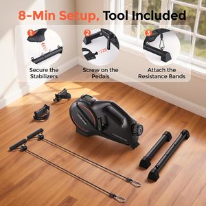 <span class=keywords><strong>Vélo</strong></span> d'exercice portable à pédales, silencieux et compact, idéal pour les petits appartements et l'entraînement cardio. - Product Image 6