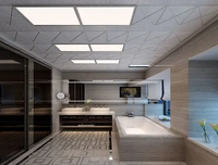 QSY Moderne Perforé PVC Insonorisant Étanche Ignifuge Classe Grille Faux Plafond pour Extérieur Sous-Sol Maison Commercial