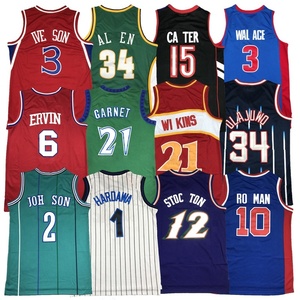 Abbigliamento da <span class=keywords><strong>uomo</strong></span> ricamato e traspirante # 8 e # Maglia da basket retrò vintage LAK 24, <span class=keywords><strong>viola</strong></span> e gialla, senza maniche, cucita - Product Image 1