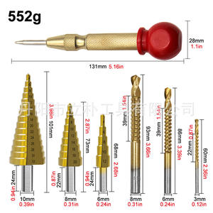 ชุดดอกสว่านไทเทเนียมเคลือบไทเทเนียม Mr Drill ขนาด 4-32 มม. ก้านสามเหลี่ยม ปลายดอกสว่านสีทอง สำหรับเจาะโลหะ - Product Image 5