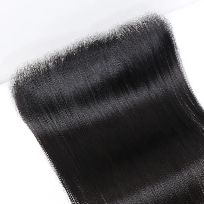 New Design wholesale Human Hair Frontal Slik Based Preplucked 13*4 Straight Hd Transparent Swiss Lace Frontal Closure